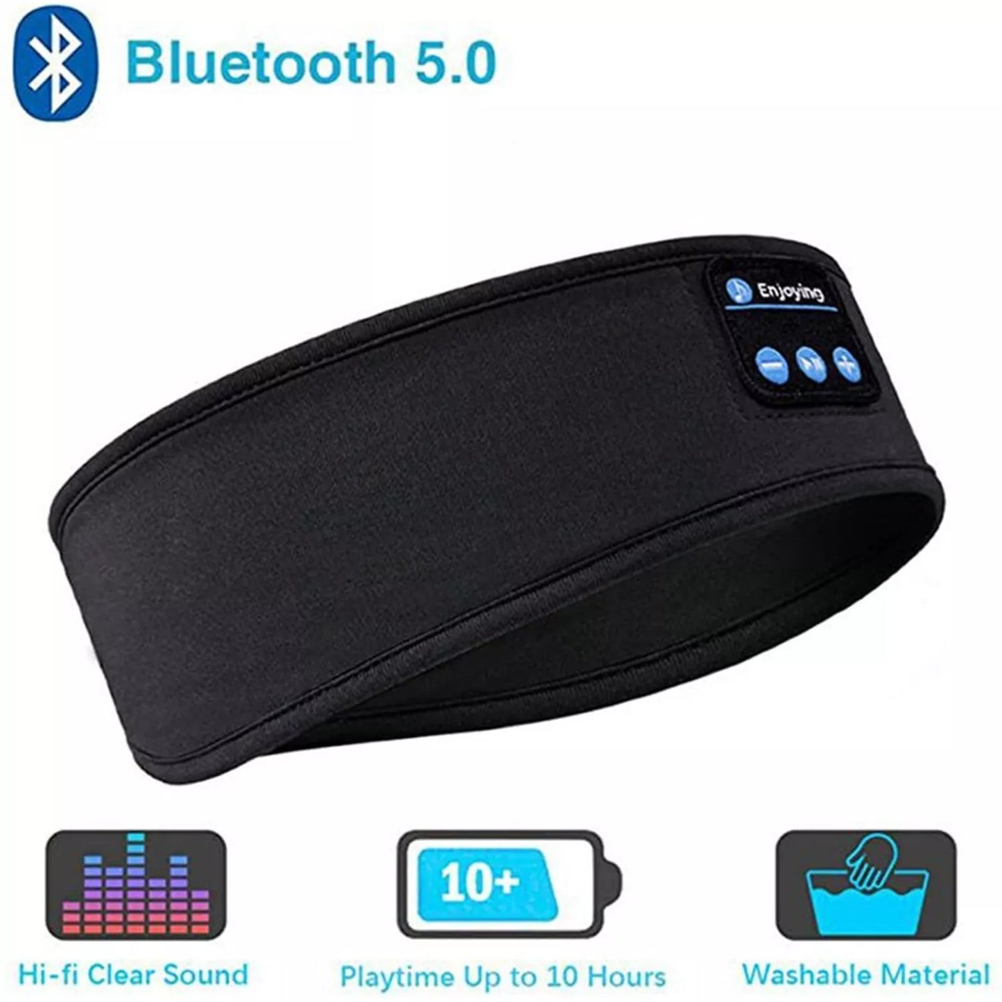 Comfortable Wireless Sleep Headphones - Bluetooth Headband with Ultra-Thin Speakers