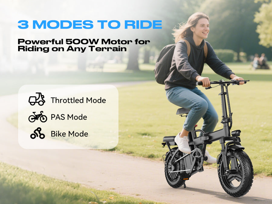 Compact Folding Electric Bike – 48V Long Range E-Bike for Adults, Commute or Explore