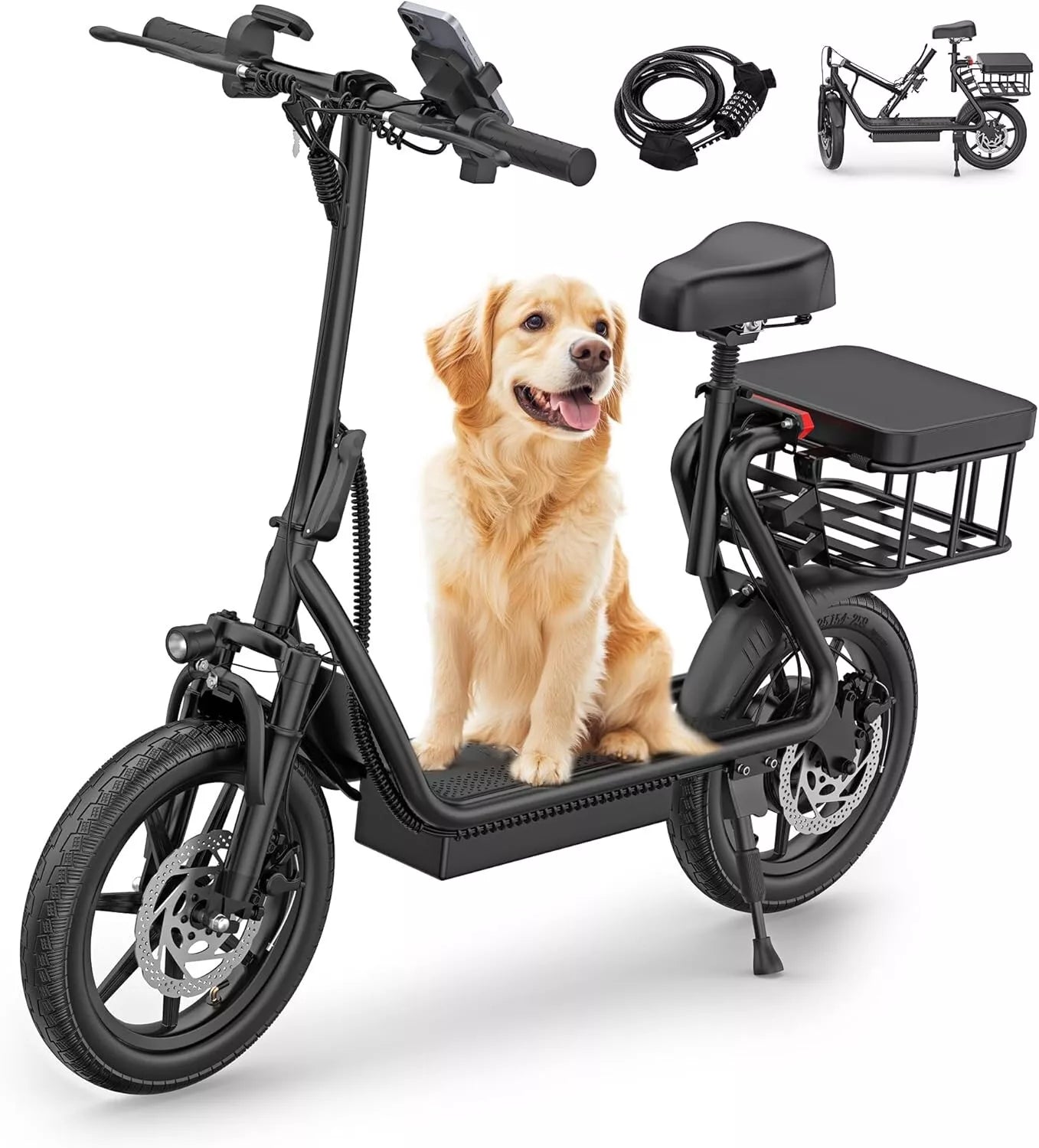 Electric scooter with seat