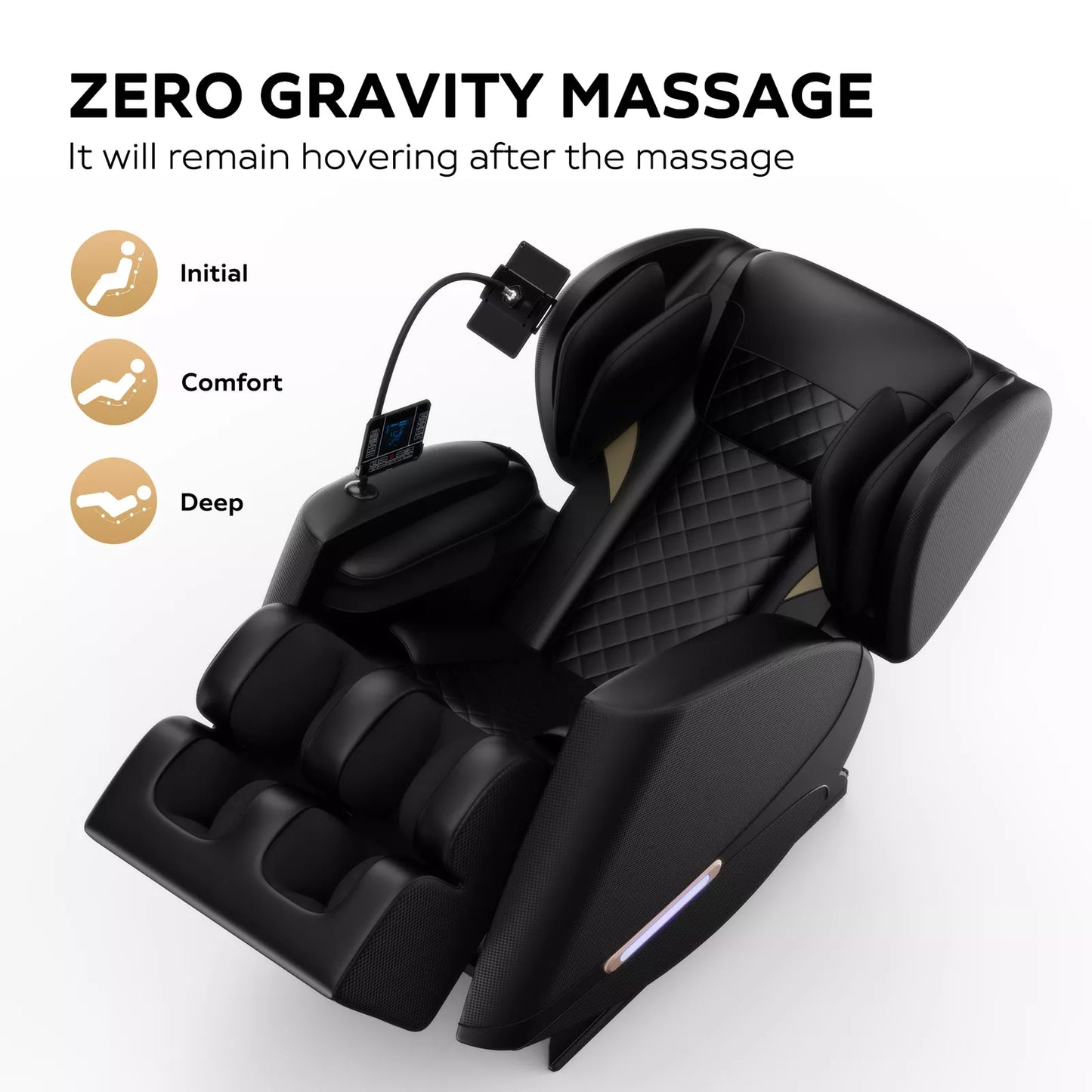 Full Body Massage Chair - Zero Gravity Shiatsu Recliner with Air Compression & Foot Rollers