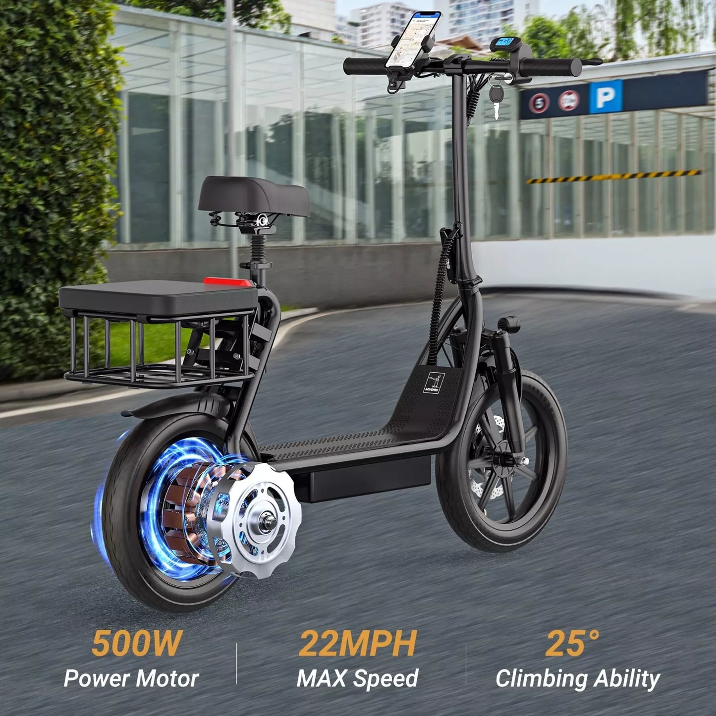 Long Range E Scooter with Seat
