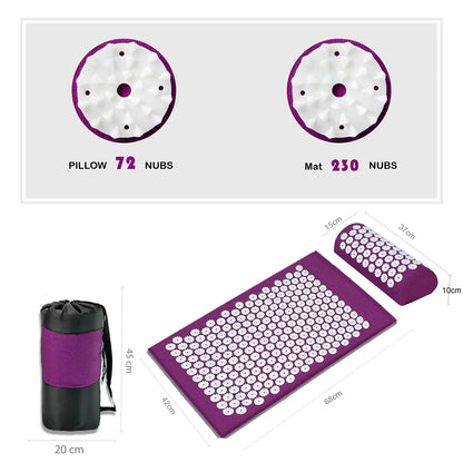 Acupressure Mat - FULL BODY ACUPRESSURE MASSAGE MAT WITH PILLOW SET