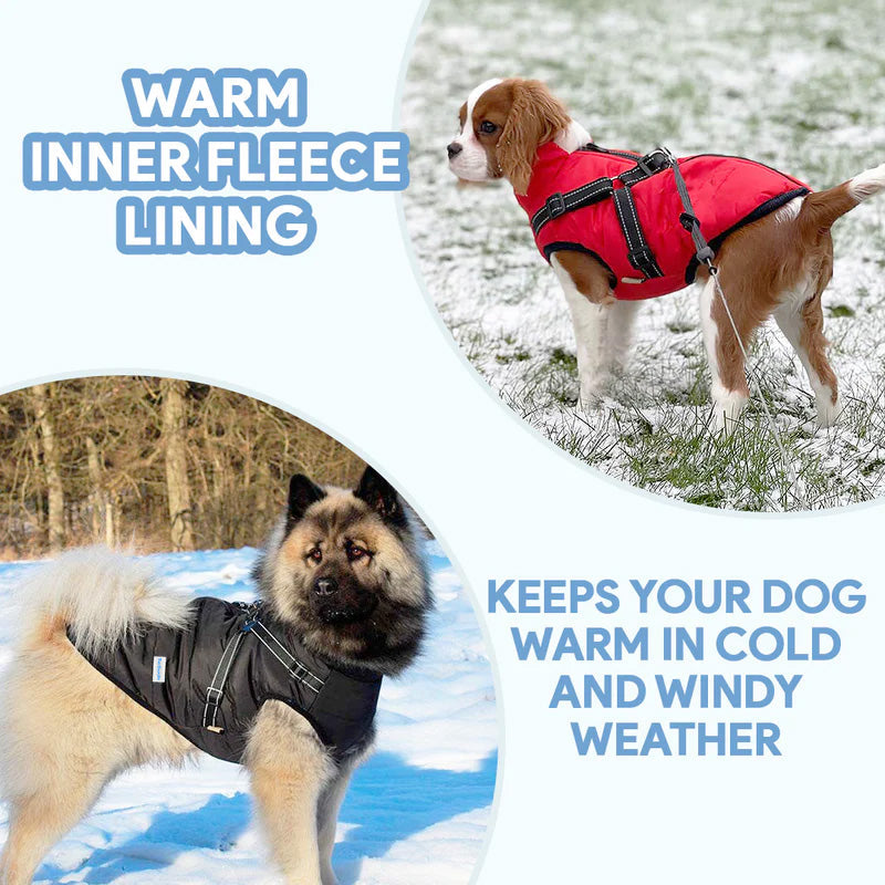 Waterproof Fleece Dog Coat for Cold Weather Protection