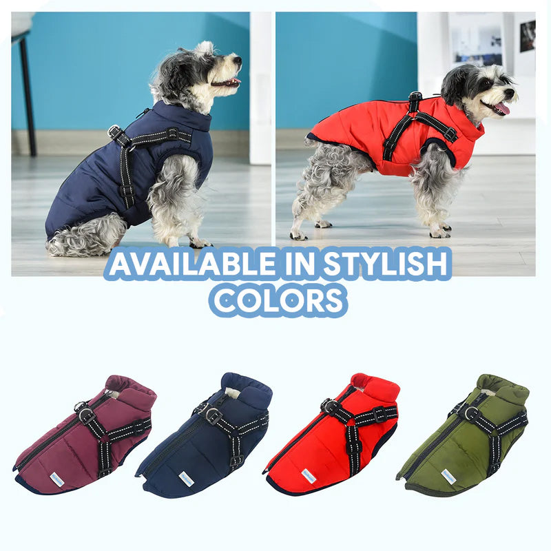 Waterproof Fleece Dog Coat for Cold Weather Protection