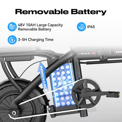 Electric Commuter Bike with 600W Motor – Folding E-Bike for City & Trail with 21 Speeds