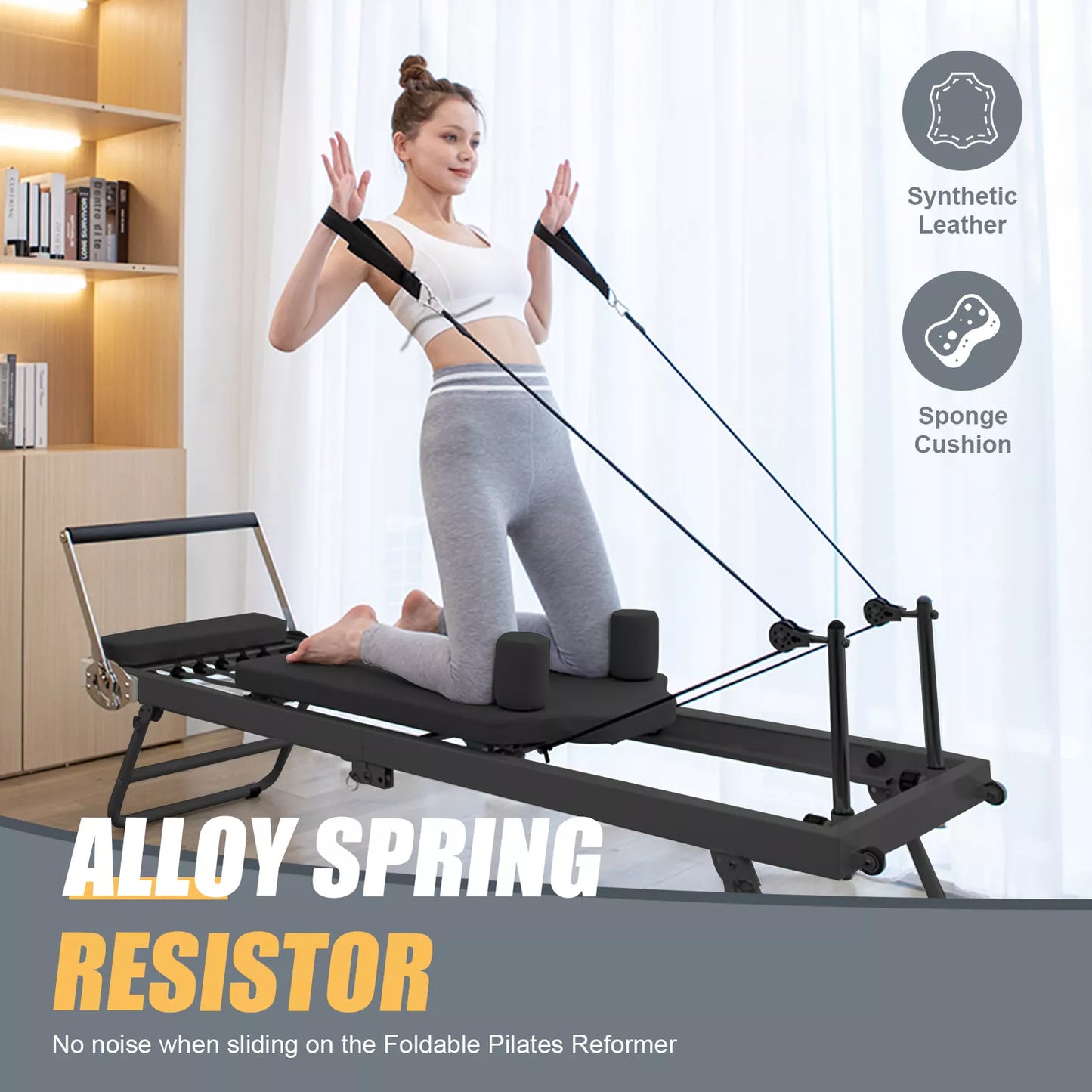 Foldable Reformer, Space‑Saving Design for Full‑Body Workouts