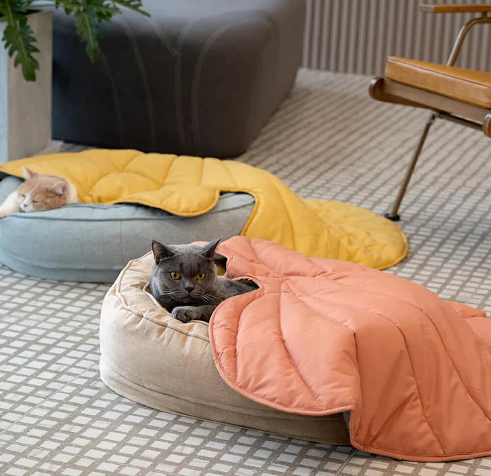 Nature-Inspired Leaf Pet Blanket – Stylish and Comfortable