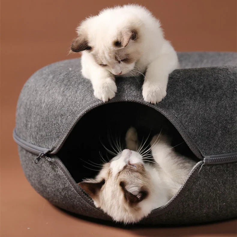 Cozy Cat Tunnel Bed for Play and Rest