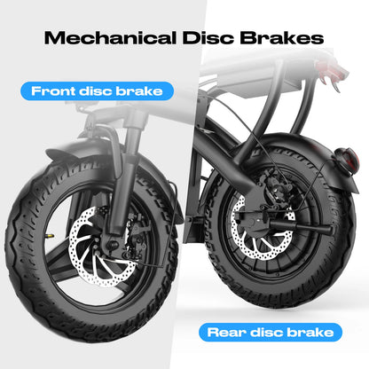 Mountain & Folding Electric Bike – 48V Battery, Disc Brakes, 21-Speed Urban E-Bike Ride