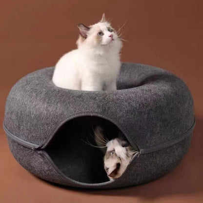 Cozy Cat Tunnel Bed for Play and Rest