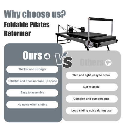 Space‑Saving Folding Pilates Reformer for Home