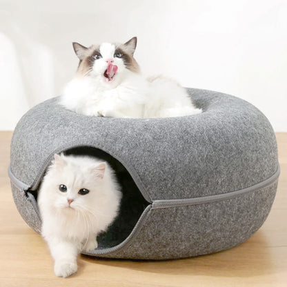 Cozy Cat Tunnel Bed for Play and Rest