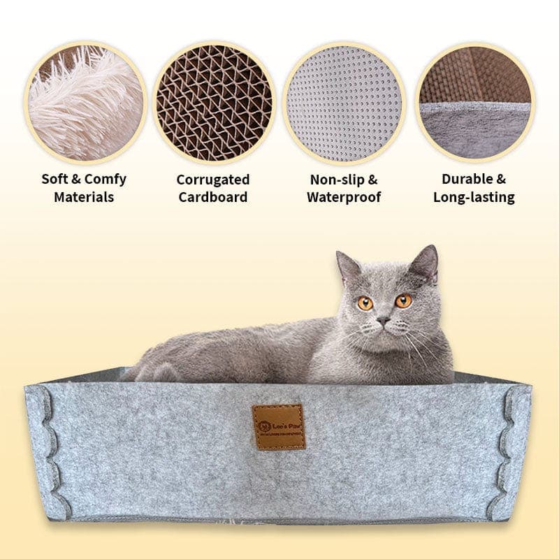 Dual-Function Cat Scratcher and Bed