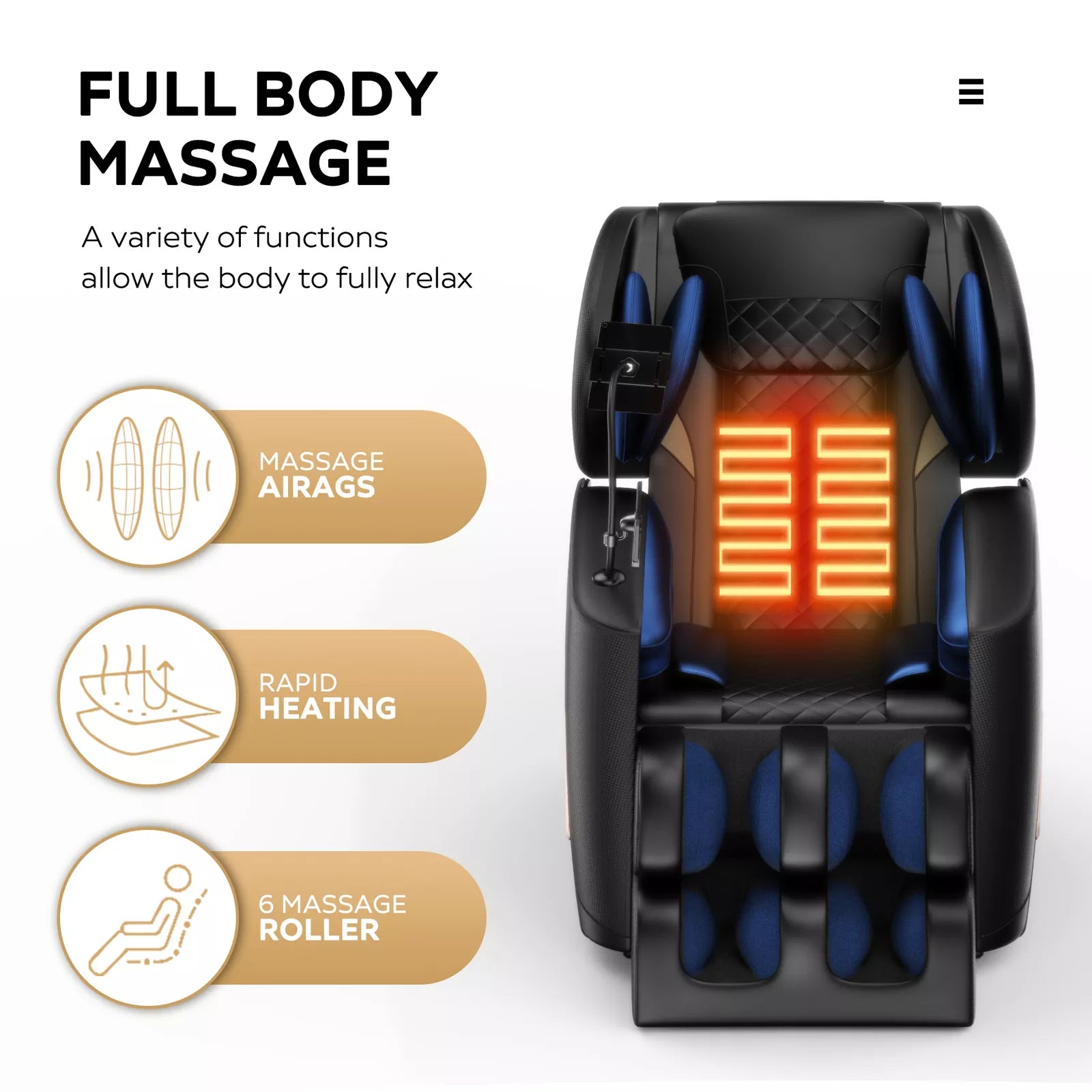 massage chair for sale - reclining massage chair - electric massage chair